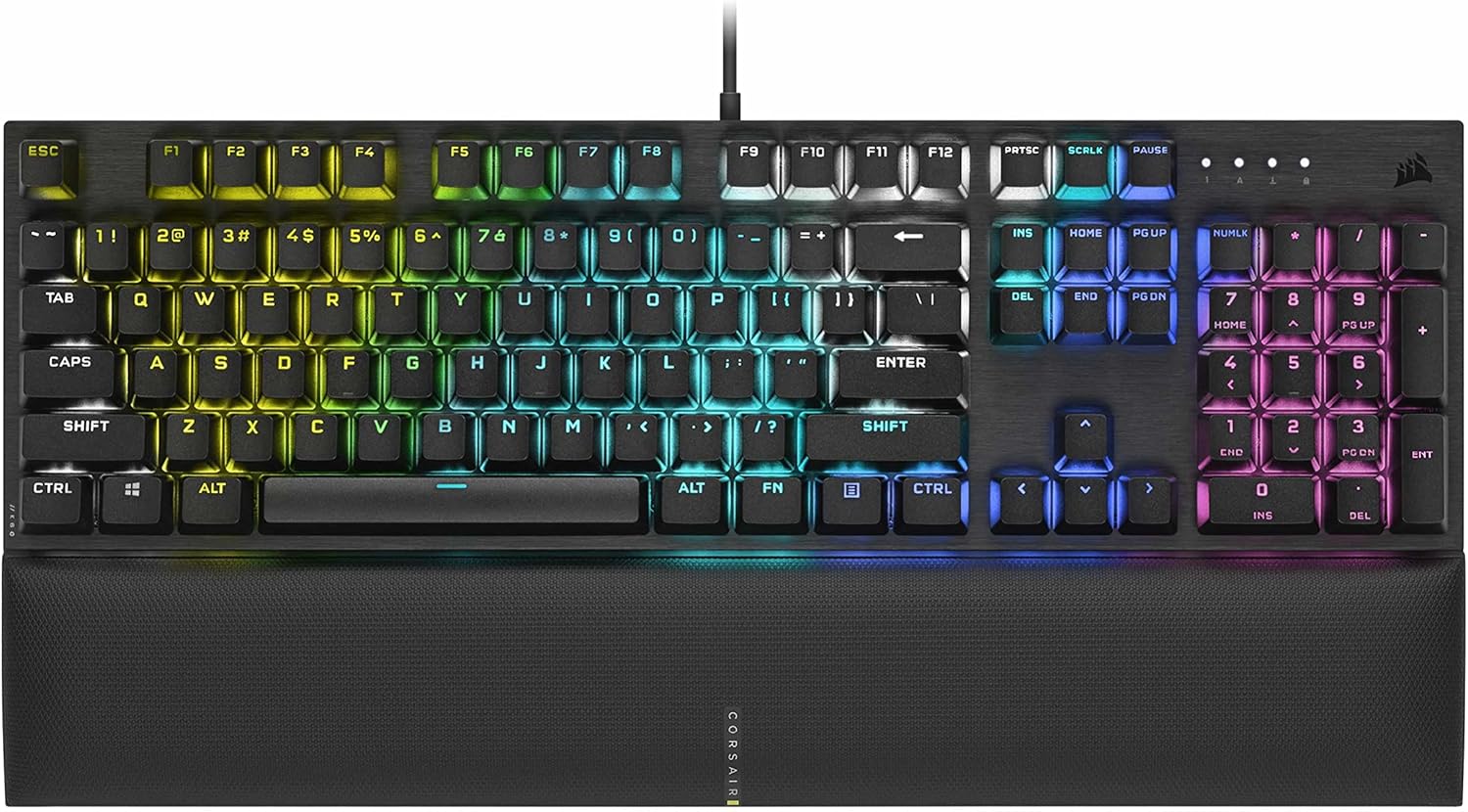 Mechanical Gaming Keyboard – RGB Backlit, Red Switches, Full Size 104 Keys, Anti-Ghosting, Wired USB, Aluminum Panel for PC/Mac